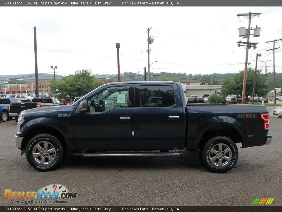 2018 Ford F150 XLT SuperCrew 4x4 Blue Jeans / Earth Gray Photo #5