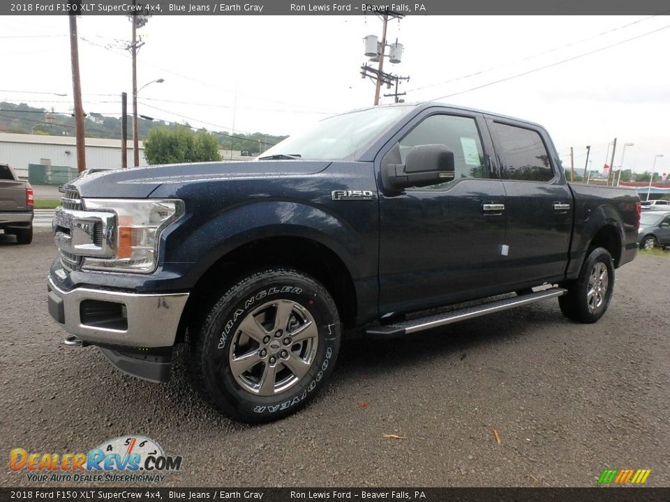 2018 Ford F150 XLT SuperCrew 4x4 Blue Jeans / Earth Gray Photo #6