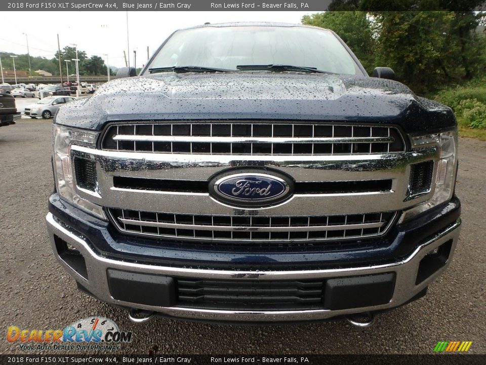 2018 Ford F150 XLT SuperCrew 4x4 Blue Jeans / Earth Gray Photo #7