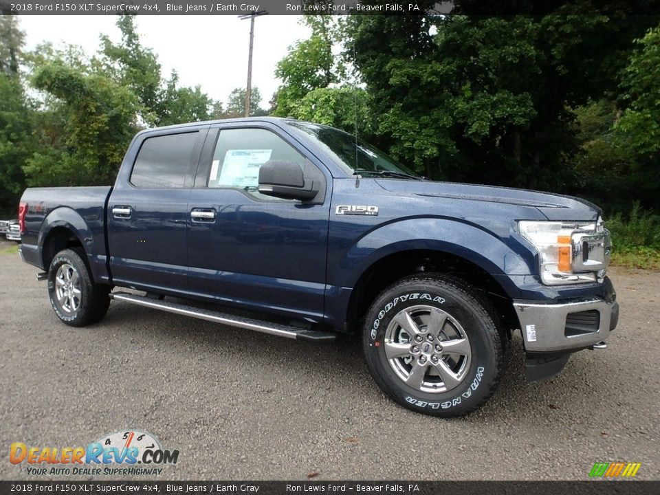 2018 Ford F150 XLT SuperCrew 4x4 Blue Jeans / Earth Gray Photo #8
