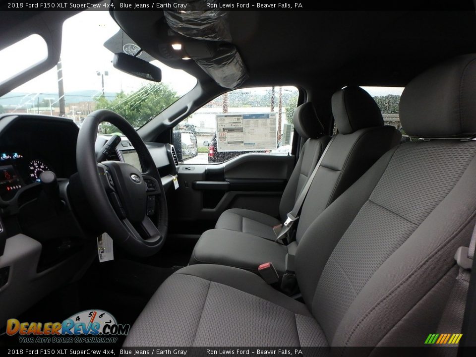 2018 Ford F150 XLT SuperCrew 4x4 Blue Jeans / Earth Gray Photo #10