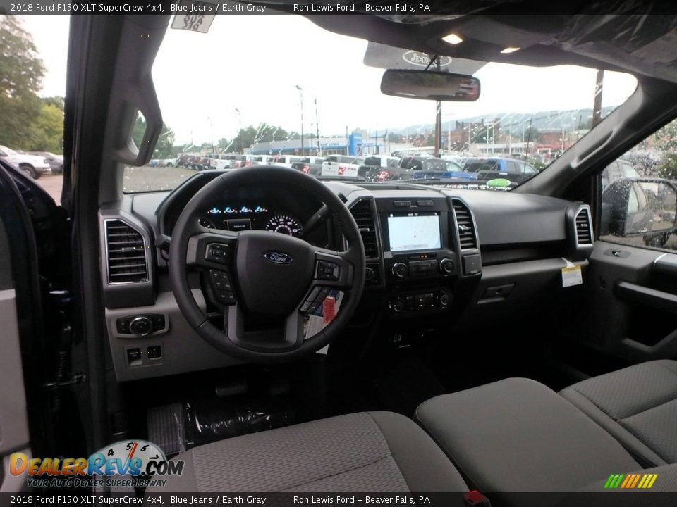 2018 Ford F150 XLT SuperCrew 4x4 Blue Jeans / Earth Gray Photo #12