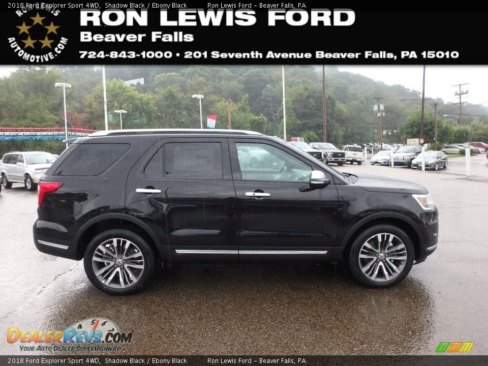 2018 Ford Explorer Sport 4WD Shadow Black / Ebony Black Photo #1