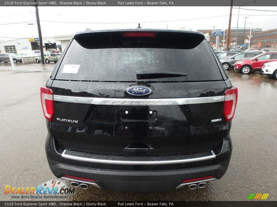 2018 Ford Explorer Sport 4WD Shadow Black / Ebony Black Photo #3