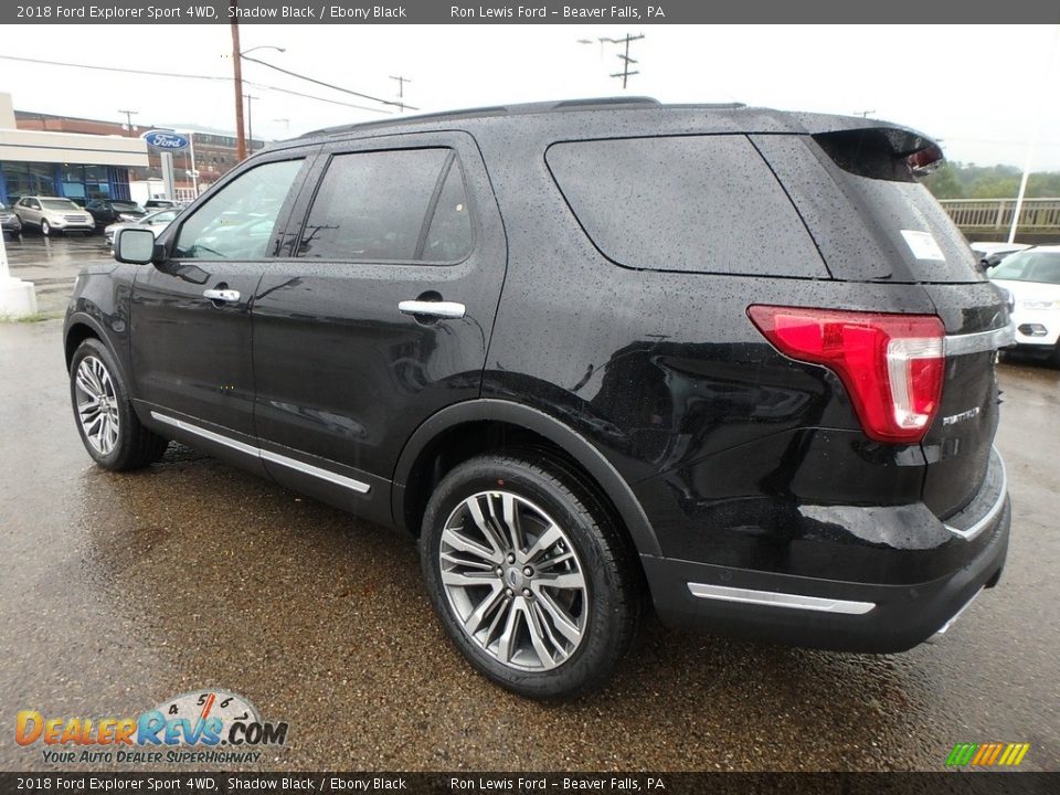 2018 Ford Explorer Sport 4WD Shadow Black / Ebony Black Photo #5