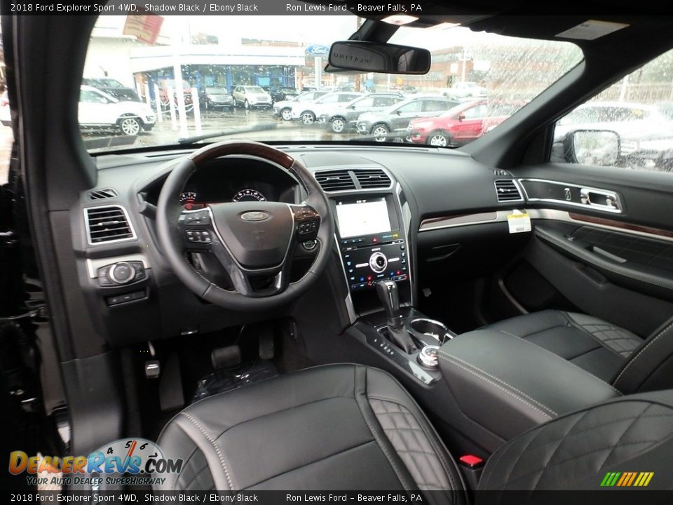 2018 Ford Explorer Sport 4WD Shadow Black / Ebony Black Photo #13
