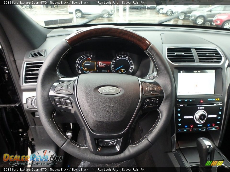 2018 Ford Explorer Sport 4WD Shadow Black / Ebony Black Photo #17