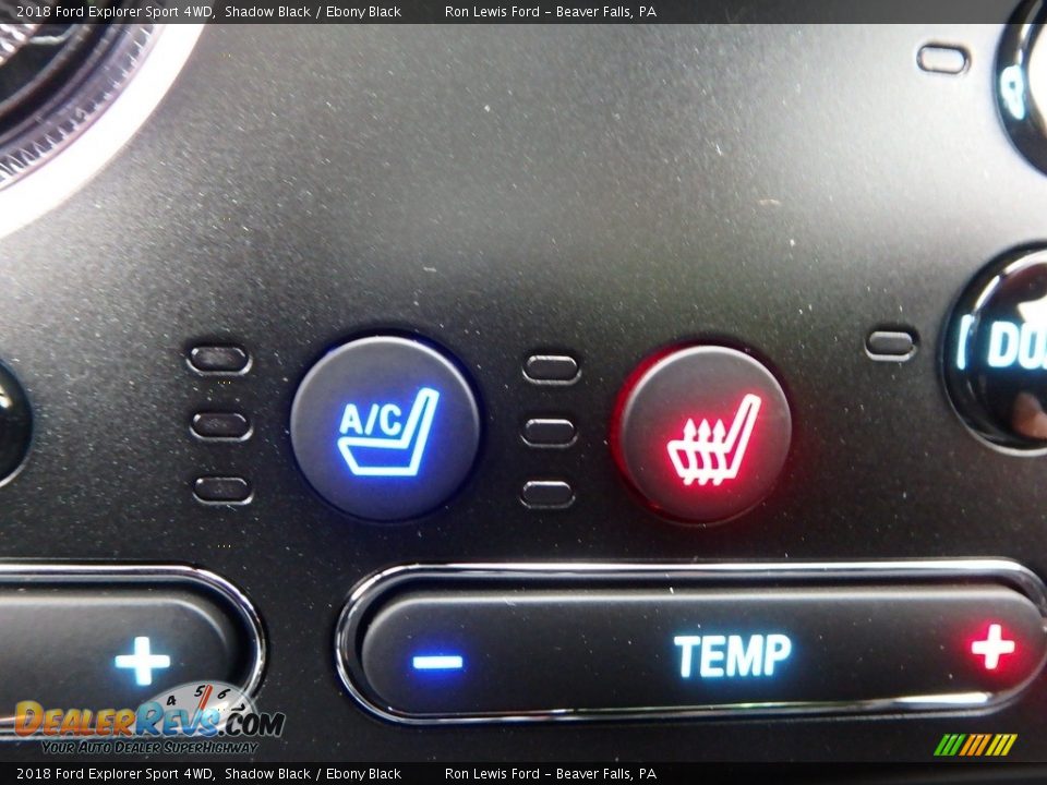 2018 Ford Explorer Sport 4WD Shadow Black / Ebony Black Photo #19