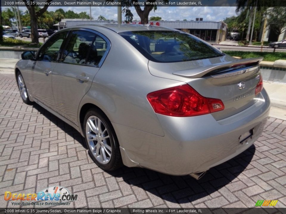 2008 Infiniti G 35 Journey Sedan Desert Platinum Beige / Graphite Photo #5