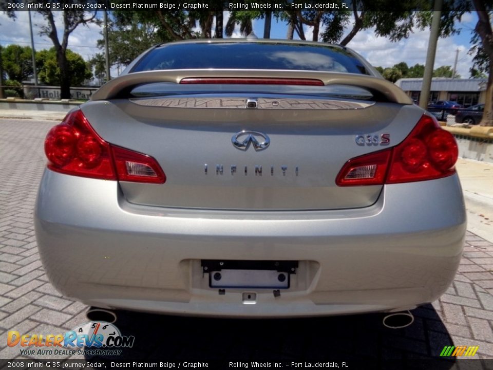 2008 Infiniti G 35 Journey Sedan Desert Platinum Beige / Graphite Photo #7
