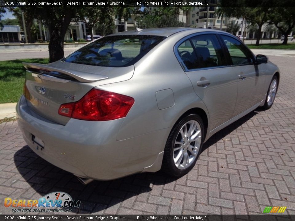 2008 Infiniti G 35 Journey Sedan Desert Platinum Beige / Graphite Photo #10