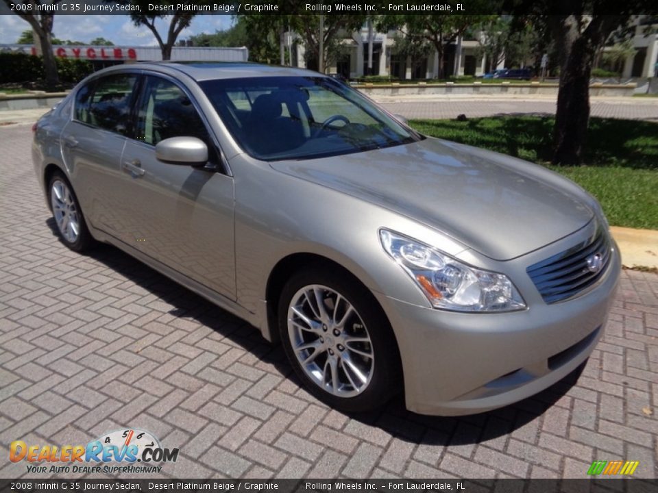 2008 Infiniti G 35 Journey Sedan Desert Platinum Beige / Graphite Photo #14