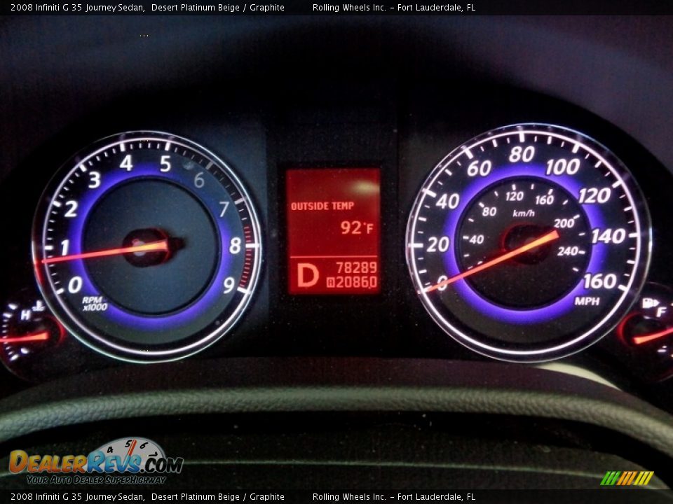 2008 Infiniti G 35 Journey Sedan Desert Platinum Beige / Graphite Photo #15
