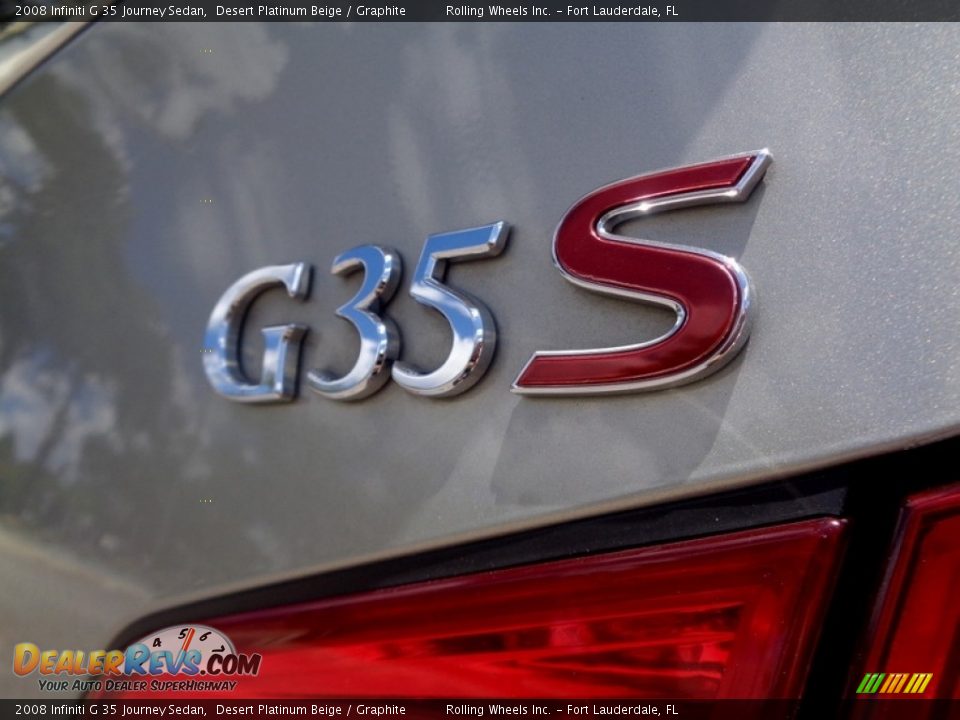 2008 Infiniti G 35 Journey Sedan Desert Platinum Beige / Graphite Photo #19