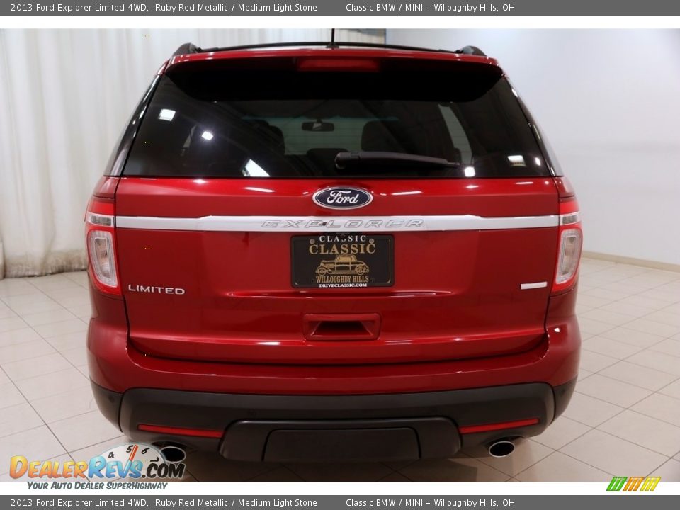 2013 Ford Explorer Limited 4WD Ruby Red Metallic / Medium Light Stone Photo #31