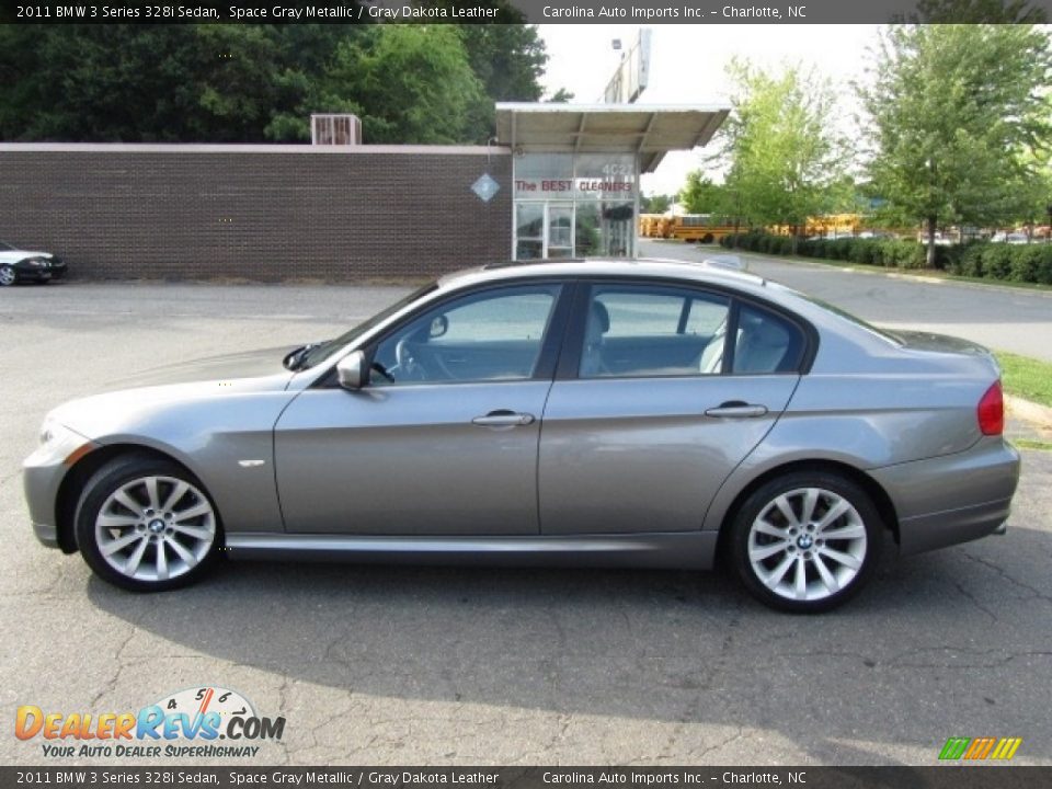 2011 BMW 3 Series 328i Sedan Space Gray Metallic / Gray Dakota Leather Photo #7