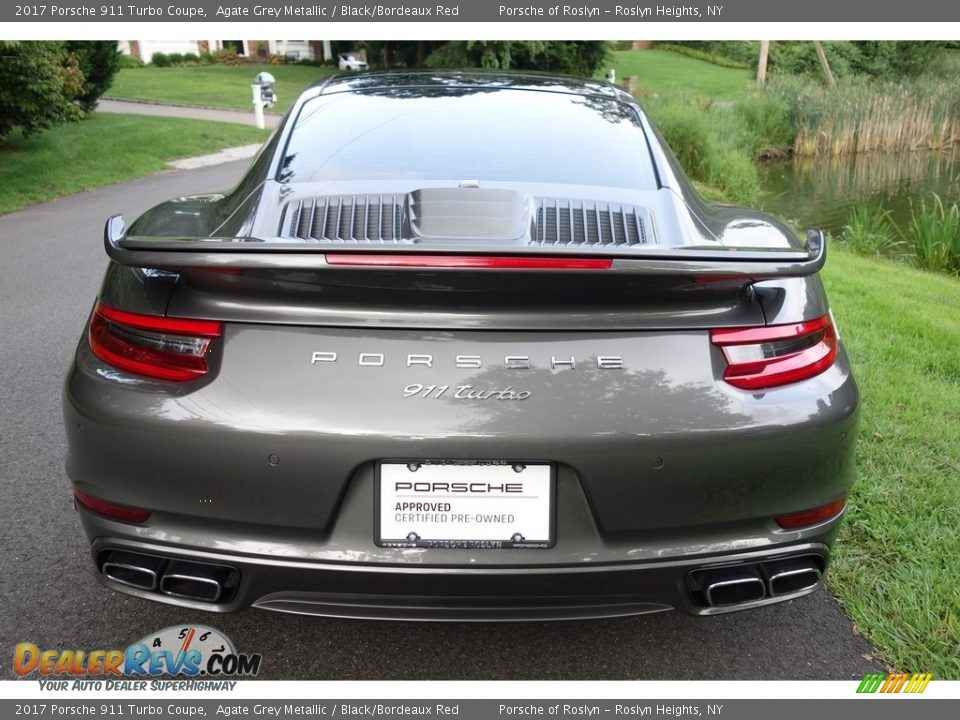 2017 Porsche 911 Turbo Coupe Agate Grey Metallic / Black/Bordeaux Red Photo #5