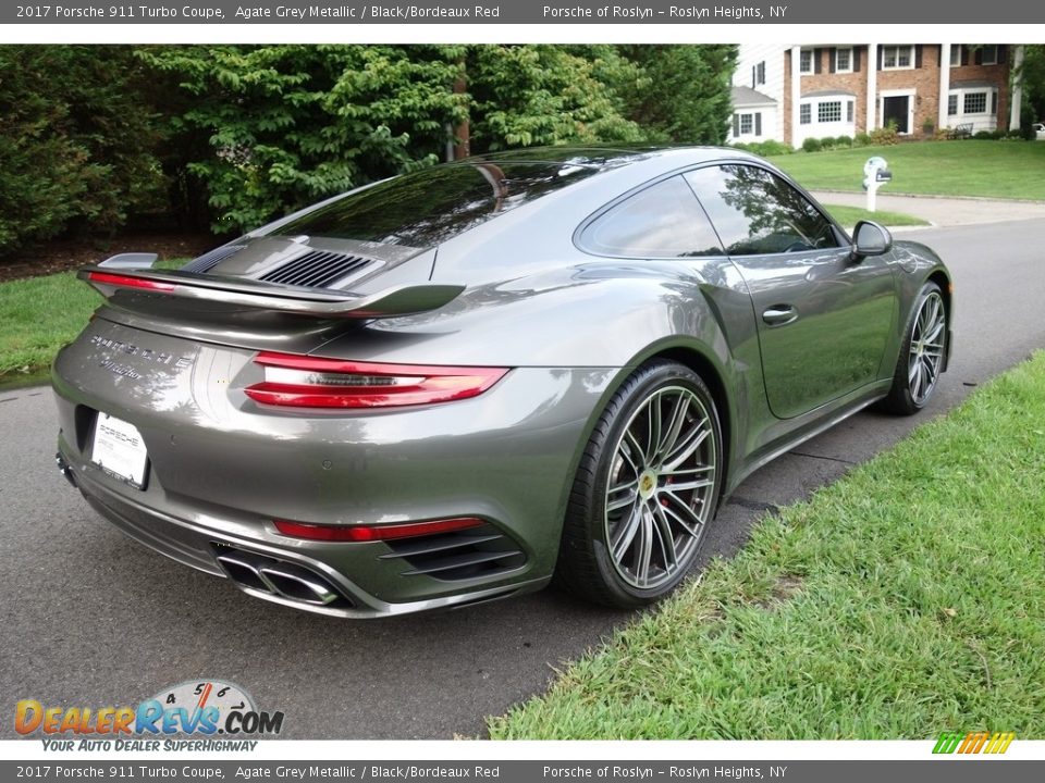 2017 Porsche 911 Turbo Coupe Agate Grey Metallic / Black/Bordeaux Red Photo #6