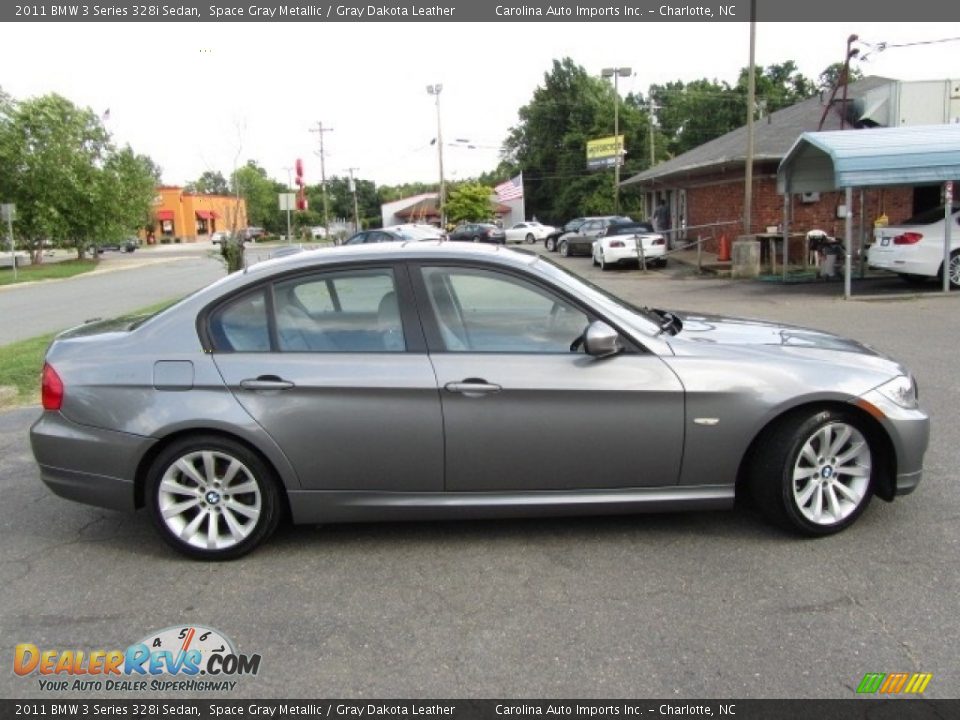 2011 BMW 3 Series 328i Sedan Space Gray Metallic / Gray Dakota Leather Photo #11