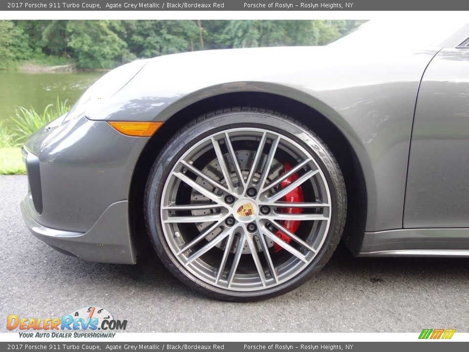 2017 Porsche 911 Turbo Coupe Agate Grey Metallic / Black/Bordeaux Red Photo #9