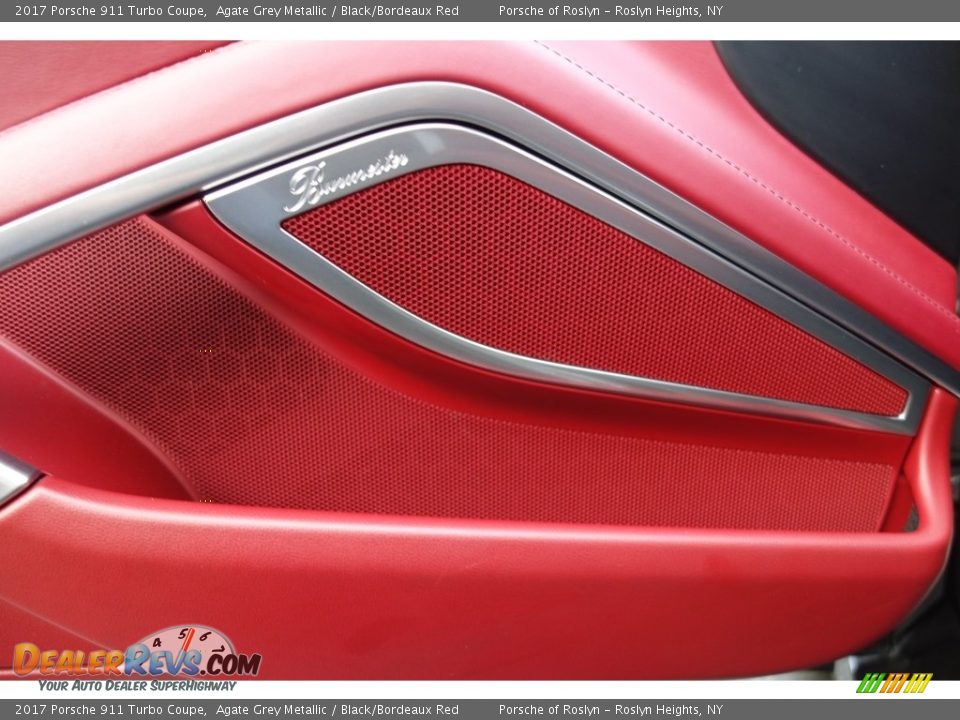 2017 Porsche 911 Turbo Coupe Agate Grey Metallic / Black/Bordeaux Red Photo #12