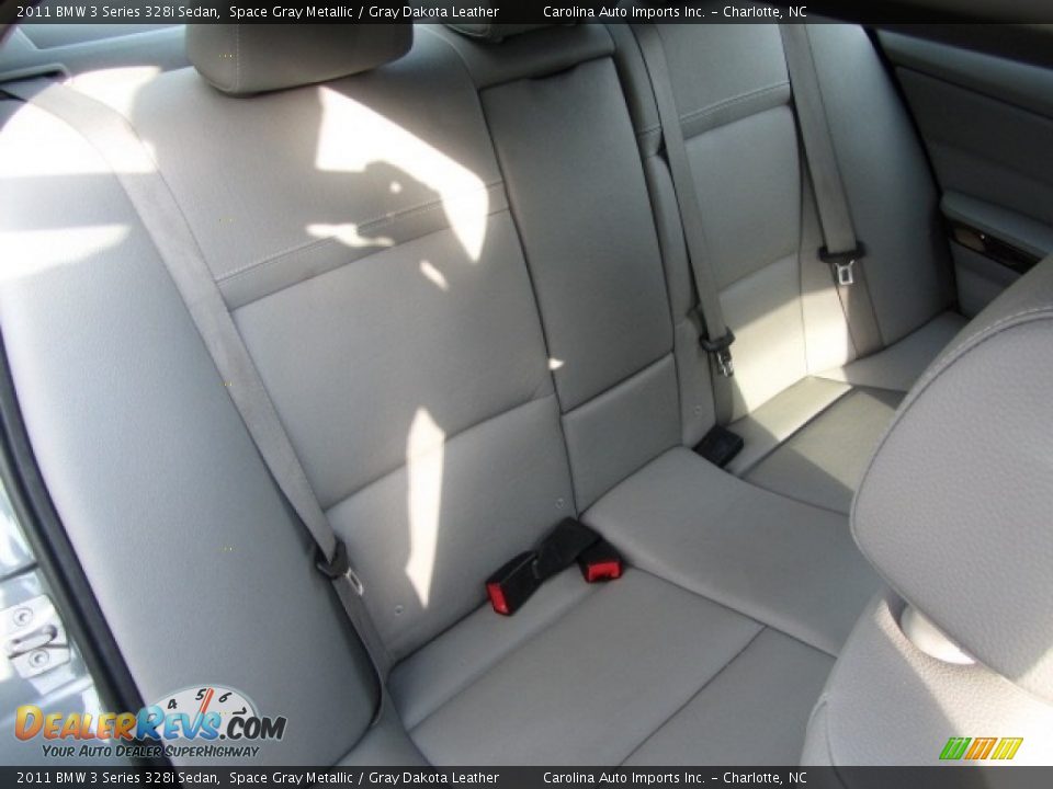 2011 BMW 3 Series 328i Sedan Space Gray Metallic / Gray Dakota Leather Photo #24