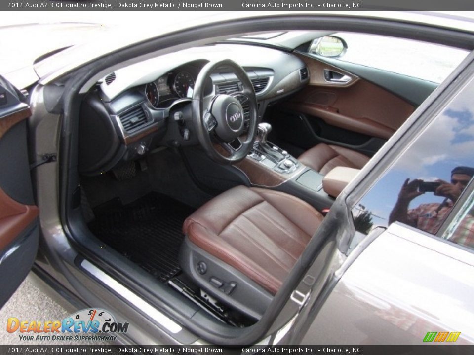 2012 Audi A7 3.0T quattro Prestige Dakota Grey Metallic / Nougat Brown Photo #17