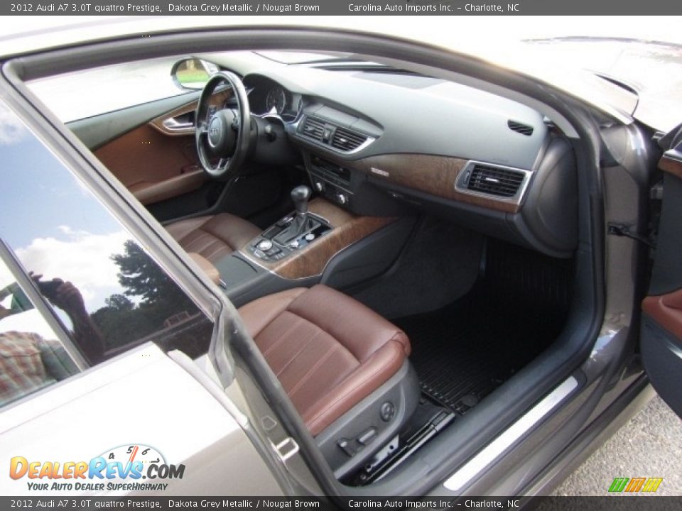 2012 Audi A7 3.0T quattro Prestige Dakota Grey Metallic / Nougat Brown Photo #21