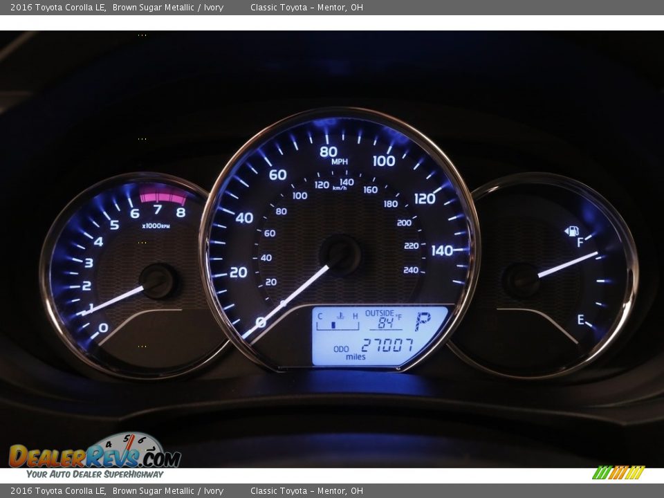2016 Toyota Corolla LE Brown Sugar Metallic / Ivory Photo #8