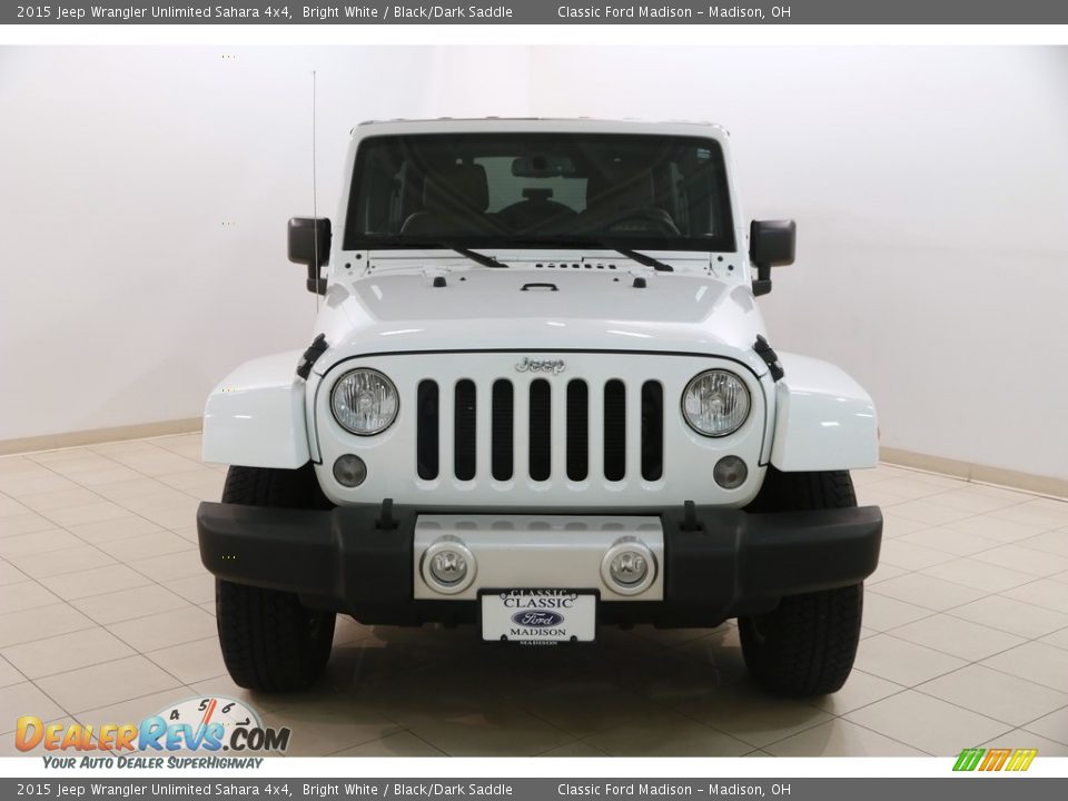 2015 Jeep Wrangler Unlimited Sahara 4x4 Bright White / Black/Dark Saddle Photo #2