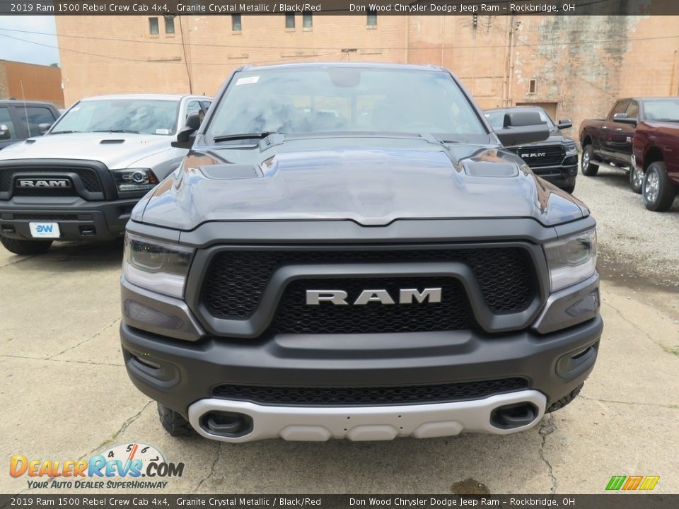 2019 Ram 1500 Rebel Crew Cab 4x4 Granite Crystal Metallic / Black/Red Photo #4