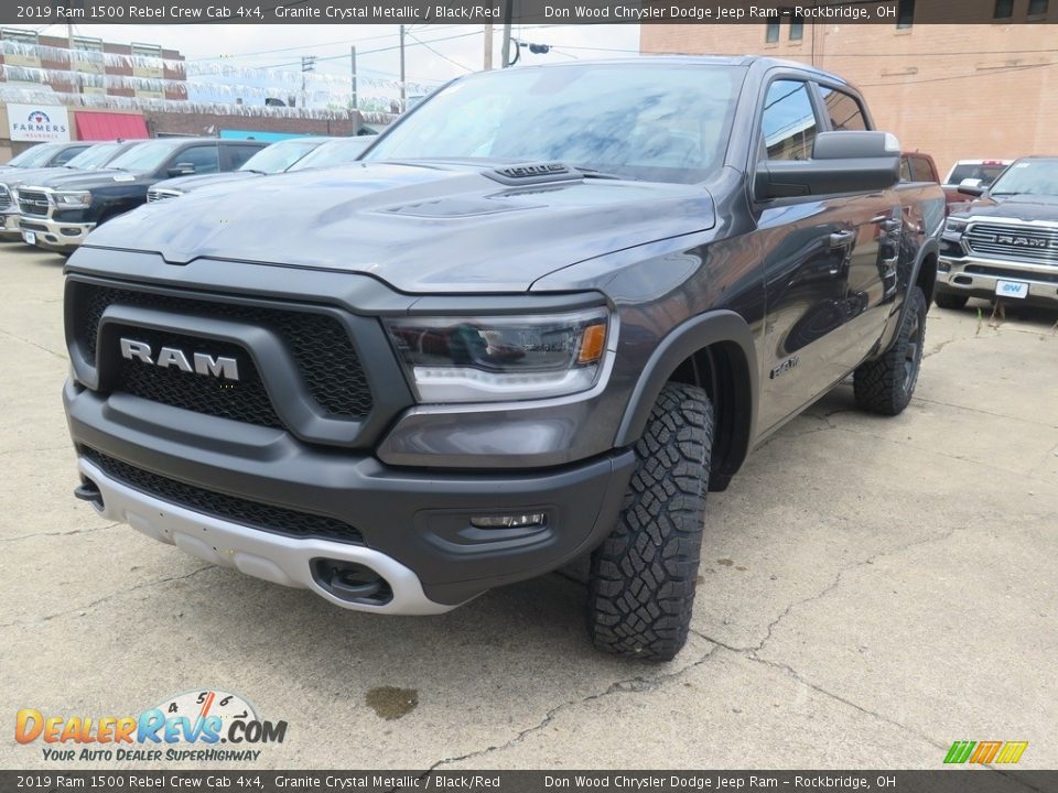 2019 Ram 1500 Rebel Crew Cab 4x4 Granite Crystal Metallic / Black/Red Photo #5