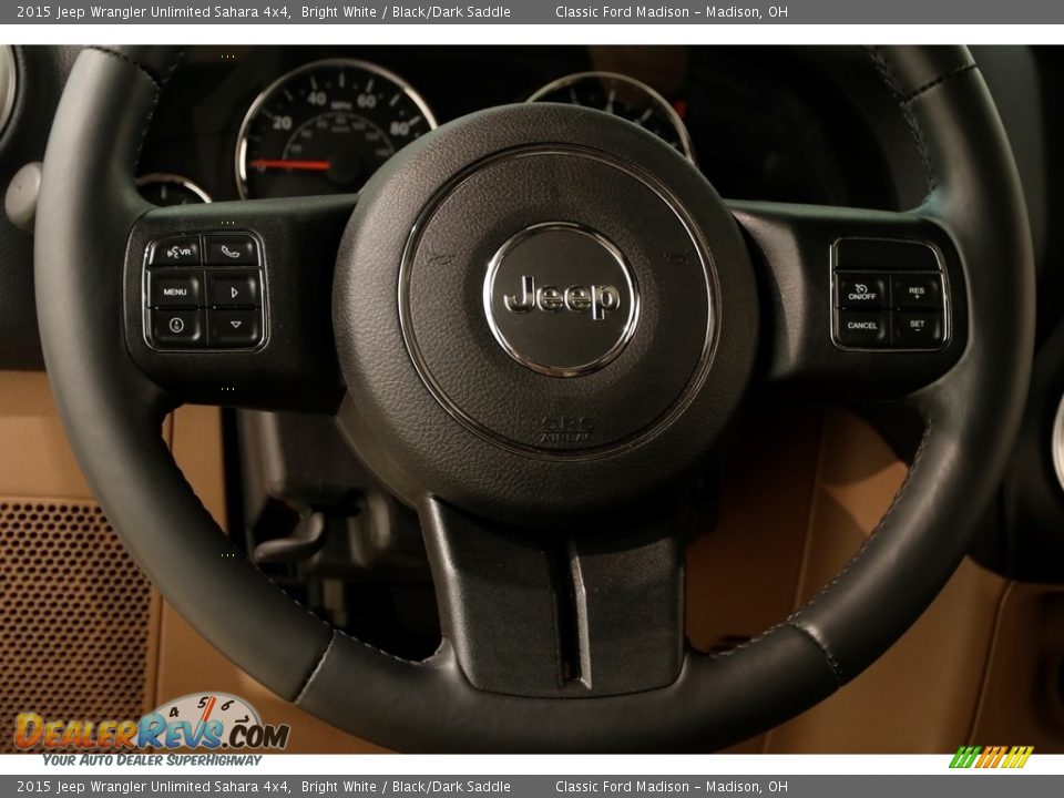 2015 Jeep Wrangler Unlimited Sahara 4x4 Bright White / Black/Dark Saddle Photo #8