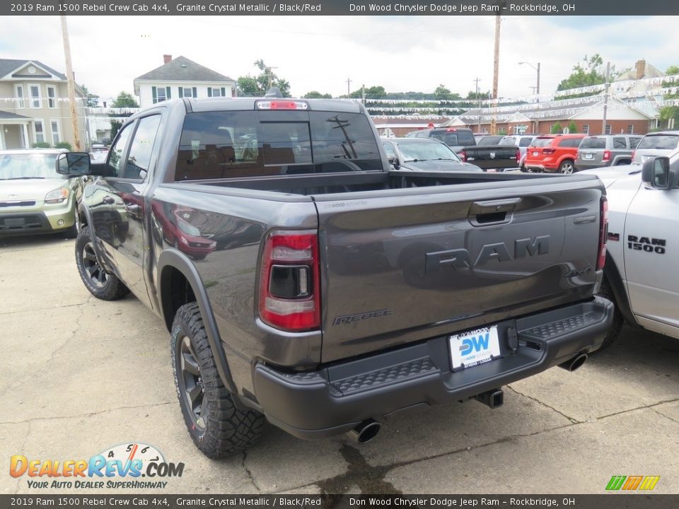 2019 Ram 1500 Rebel Crew Cab 4x4 Granite Crystal Metallic / Black/Red Photo #6