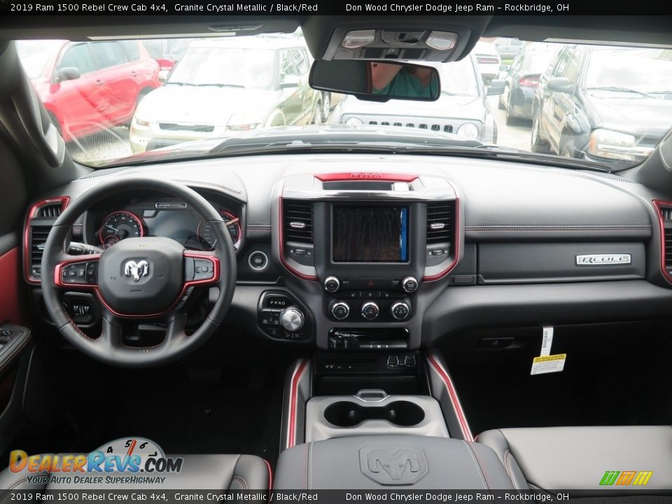 2019 Ram 1500 Rebel Crew Cab 4x4 Granite Crystal Metallic / Black/Red Photo #9