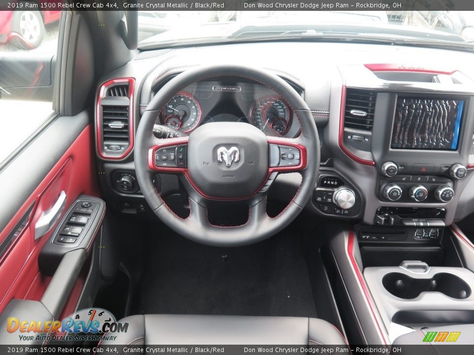 2019 Ram 1500 Rebel Crew Cab 4x4 Granite Crystal Metallic / Black/Red Photo #10