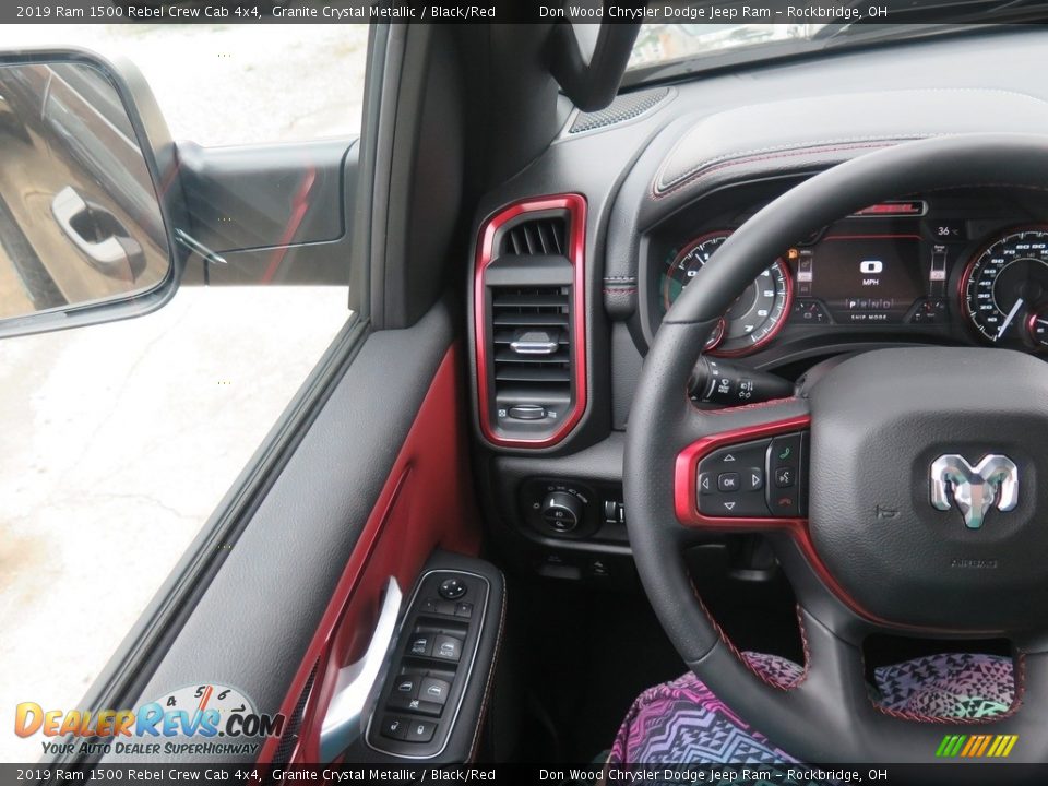 2019 Ram 1500 Rebel Crew Cab 4x4 Granite Crystal Metallic / Black/Red Photo #11
