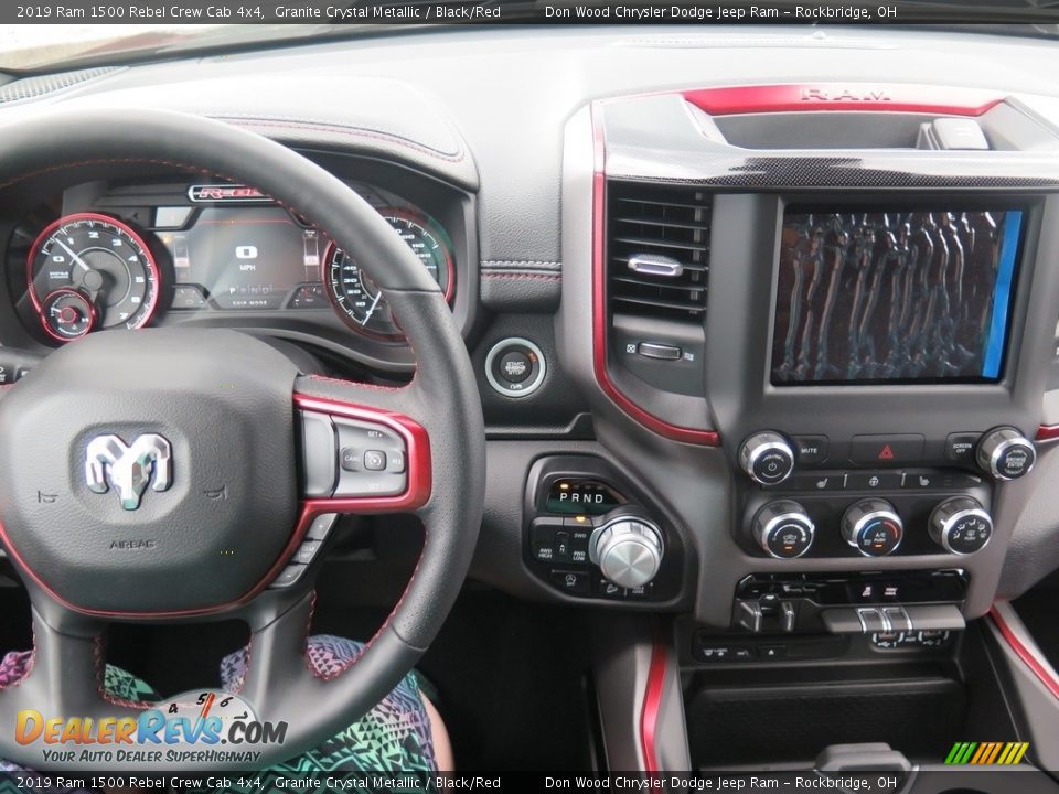 2019 Ram 1500 Rebel Crew Cab 4x4 Granite Crystal Metallic / Black/Red Photo #13