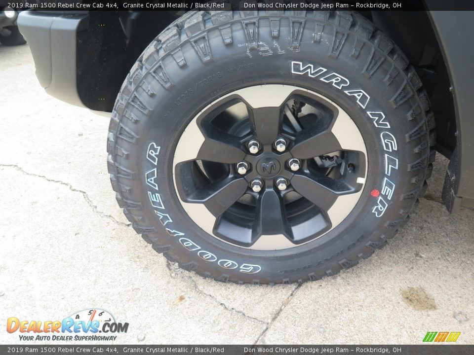 2019 Ram 1500 Rebel Crew Cab 4x4 Granite Crystal Metallic / Black/Red Photo #22