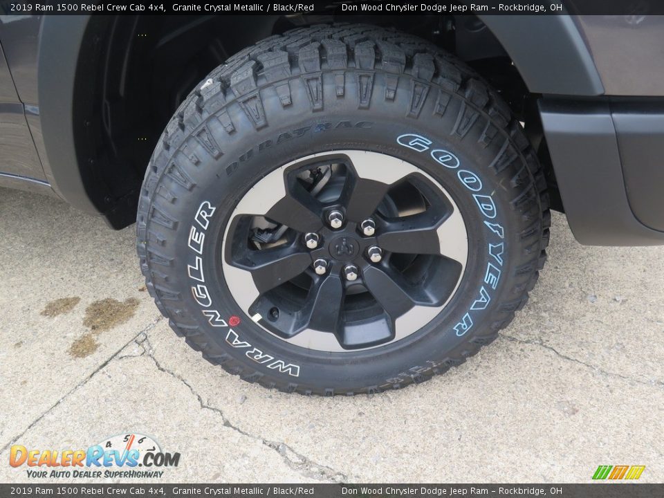 2019 Ram 1500 Rebel Crew Cab 4x4 Granite Crystal Metallic / Black/Red Photo #23