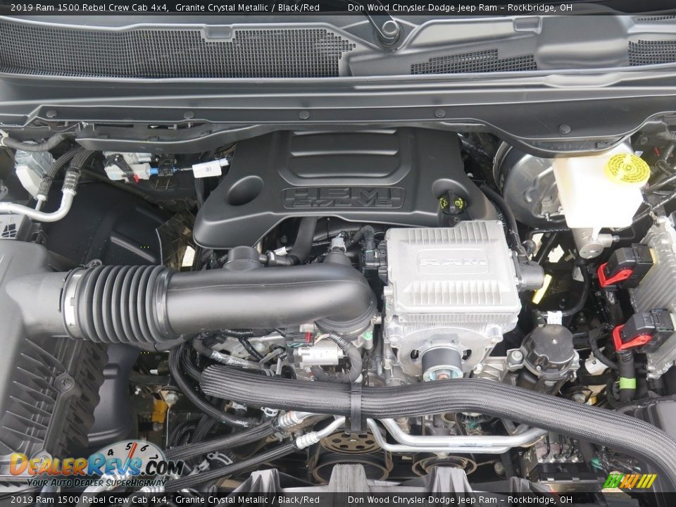 2019 Ram 1500 Rebel Crew Cab 4x4 Granite Crystal Metallic / Black/Red Photo #24