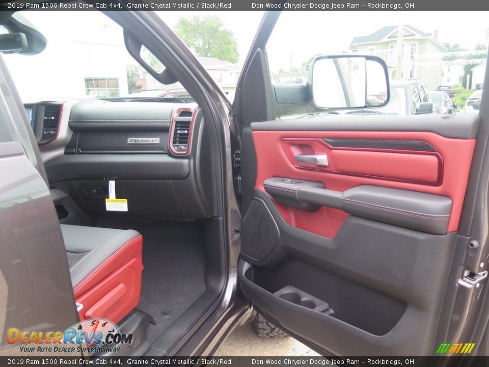 2019 Ram 1500 Rebel Crew Cab 4x4 Granite Crystal Metallic / Black/Red Photo #28