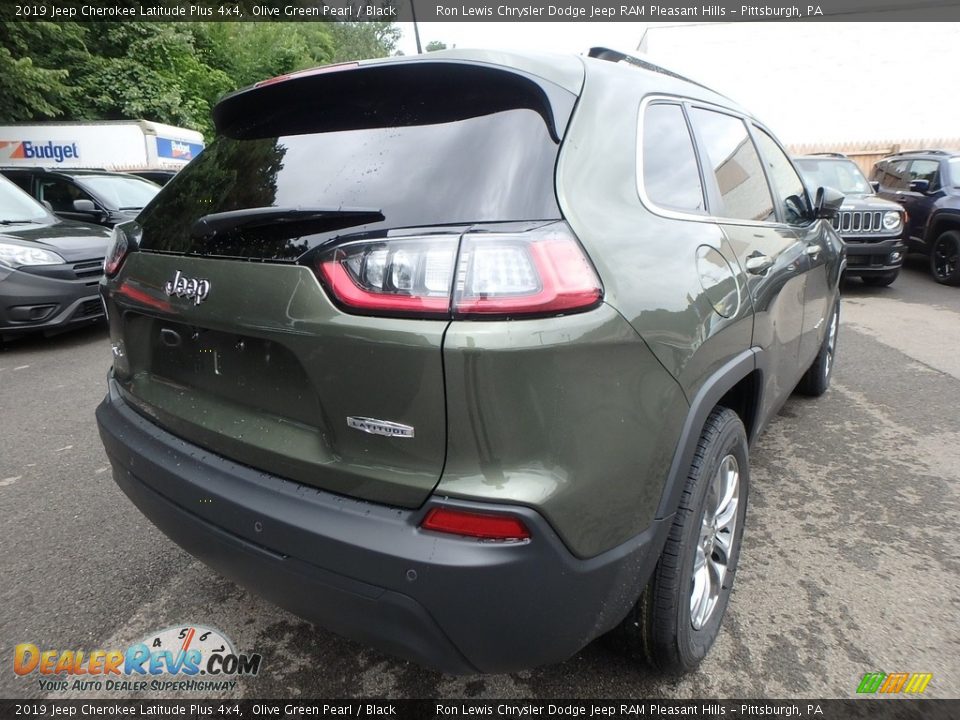 2019 Jeep Cherokee Latitude Plus 4x4 Olive Green Pearl / Black Photo #5