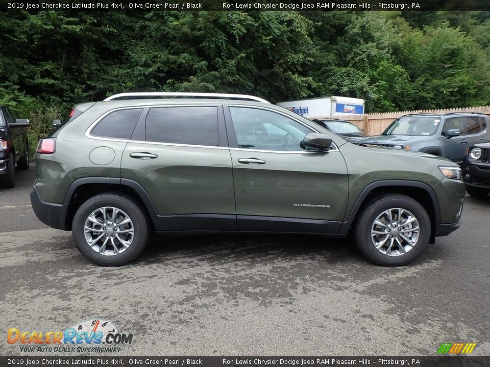 2019 Jeep Cherokee Latitude Plus 4x4 Olive Green Pearl / Black Photo #6