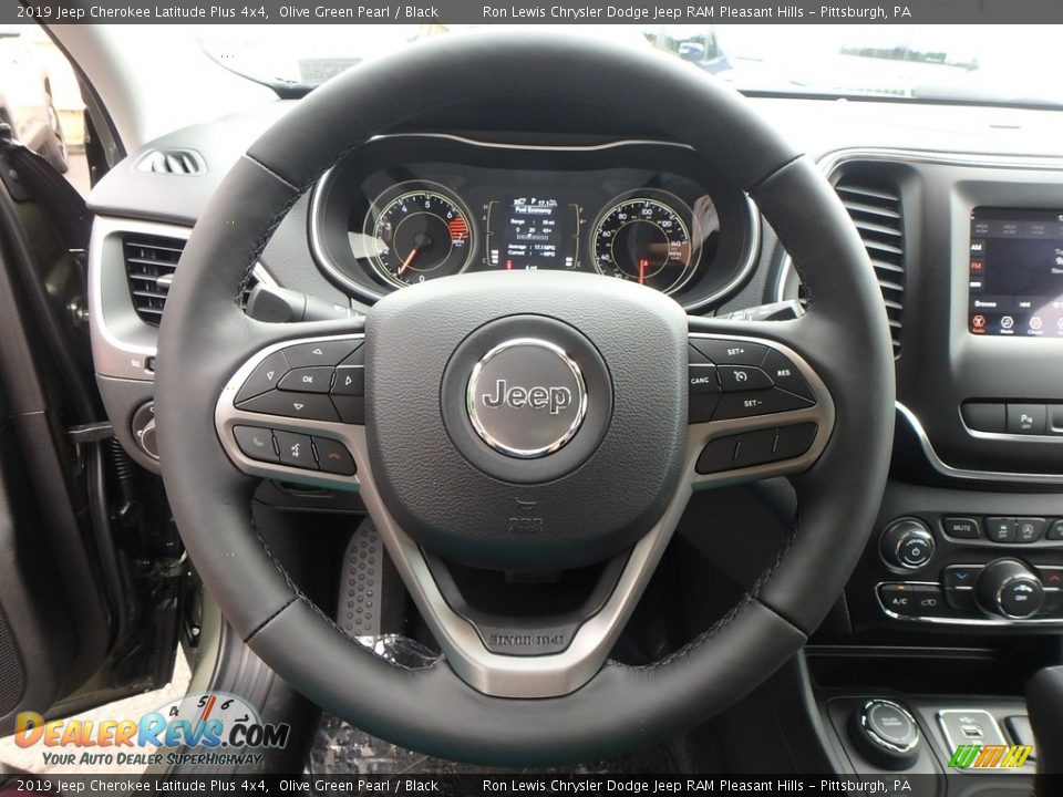 2019 Jeep Cherokee Latitude Plus 4x4 Olive Green Pearl / Black Photo #19