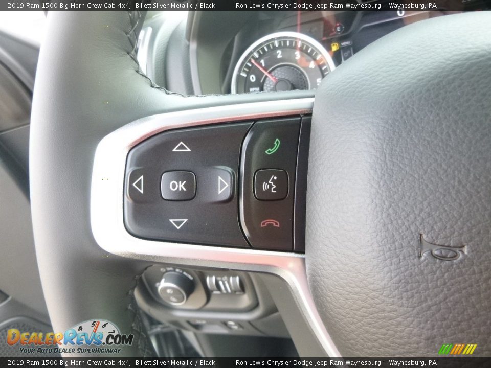 2019 Ram 1500 Big Horn Crew Cab 4x4 Billett Silver Metallic / Black Photo #20