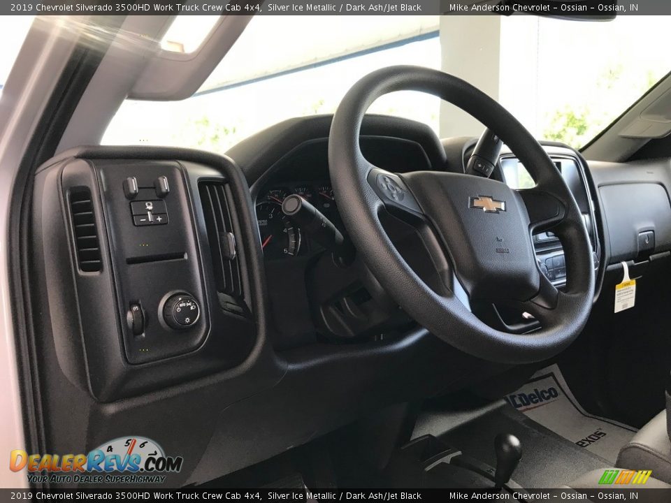 2019 Chevrolet Silverado 3500HD Work Truck Crew Cab 4x4 Silver Ice Metallic / Dark Ash/Jet Black Photo #13