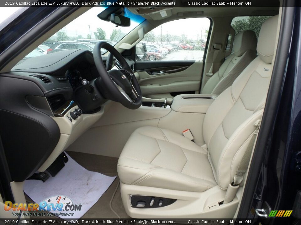 Shale/Jet Black Accents Interior - 2019 Cadillac Escalade ESV Luxury 4WD Photo #3