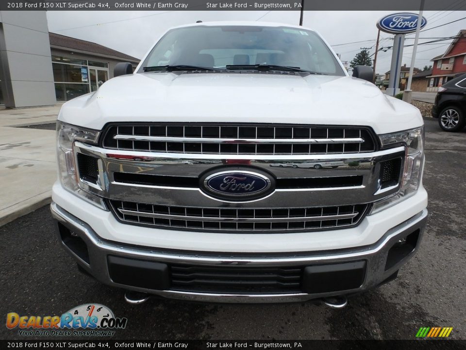 2018 Ford F150 XLT SuperCab 4x4 Oxford White / Earth Gray Photo #2