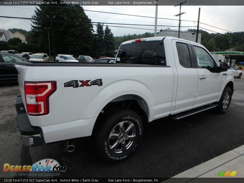 2018 Ford F150 XLT SuperCab 4x4 Oxford White / Earth Gray Photo #5